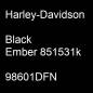 Preview: Harley-Davidson, Black Ember 851531k, 98601DFN.